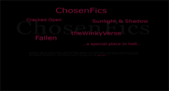 Desktop Screenshot of chosenfics.com